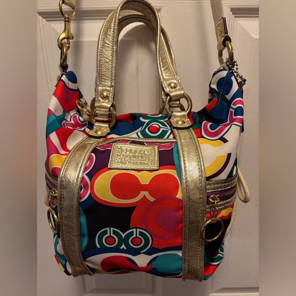 Coach Handbags - Coach Poppy 2009 (13830) Pop C Spotlight Signature Tote/Crossbody Bag in EUC